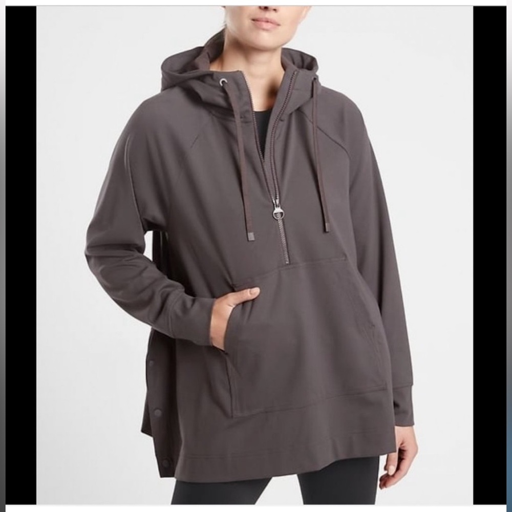 Athleta Gray Hoodie Sweatshirt